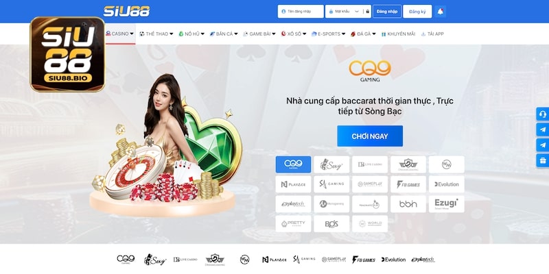 Nhiều sảnh game casino hay tại Siu88