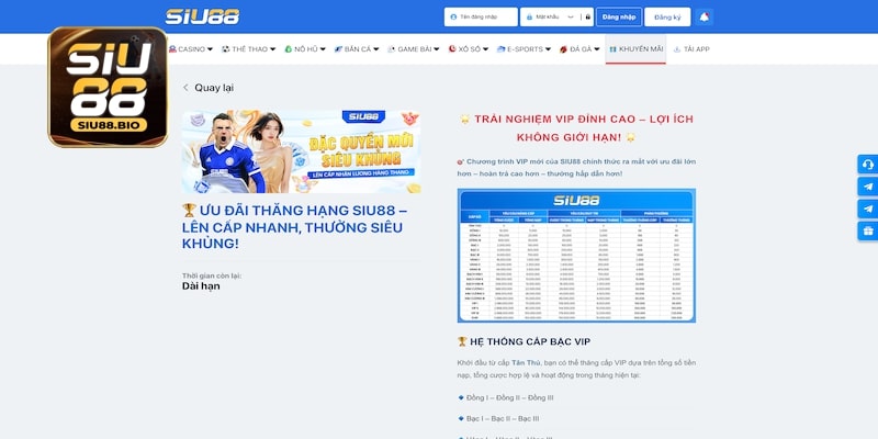Sự kiện độc quyền dành cho thành viên Siu88