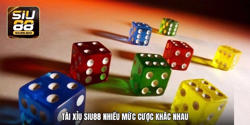 Tài Xỉu Siu88 nhiều mức cược khác nhau