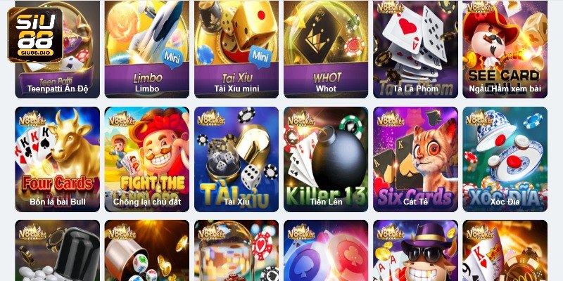 Thông tin cần biết về sảnh game bài Siu88